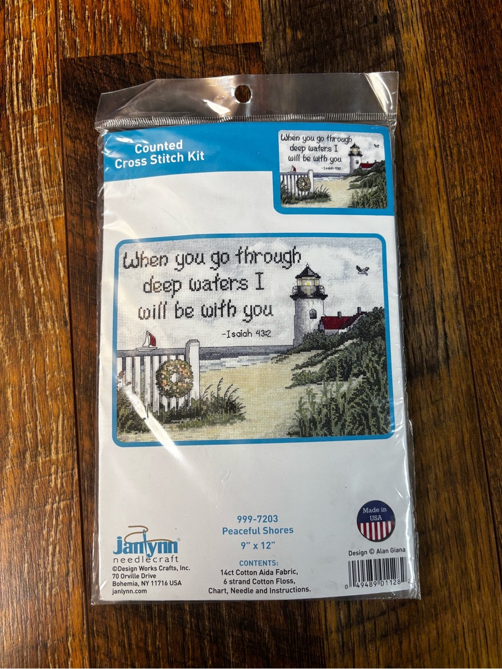 Janlynn Peaceful Shores Cross Stitch Kit 9”x13” 999-7203 Made in the USA m